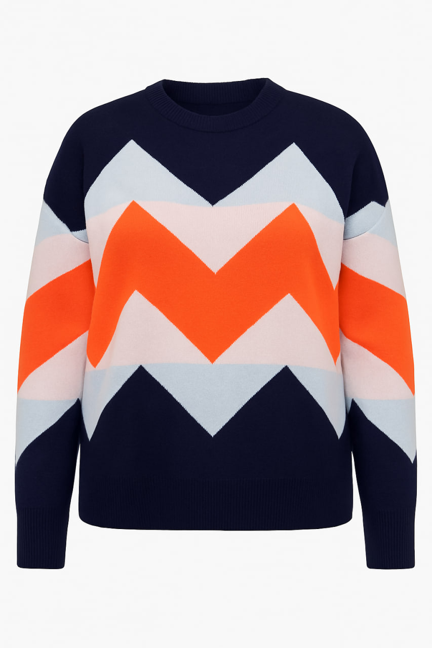 بافت قواره دار طرح زمستانی سورمه ای