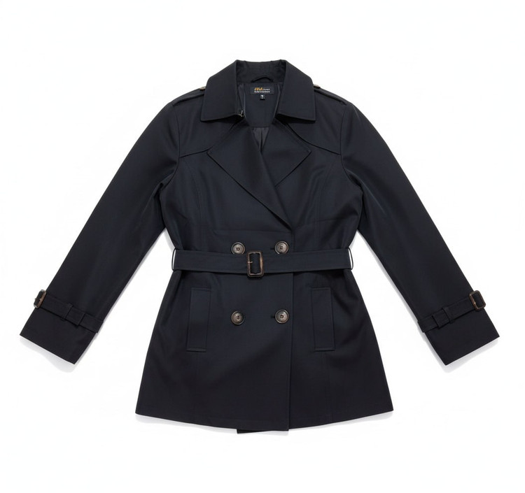 عکس بارونی کوتاه زنانه اسپرت به رنگ مشکی