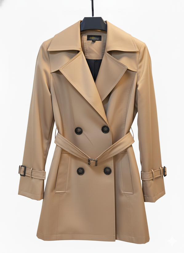 مانتو بارانی گرم و لطیف رنگ کرم