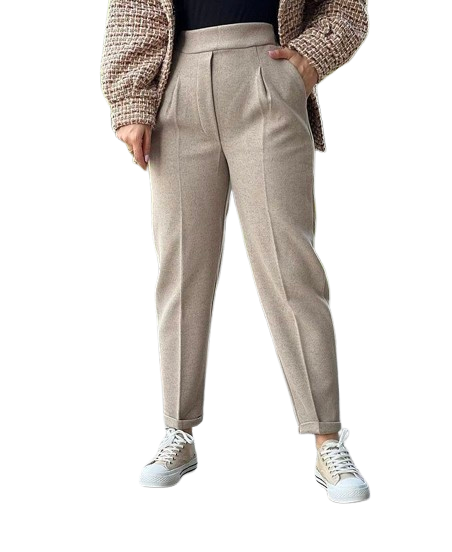 تن‌خور شلوار زنانه مام استایل فوتر کرم رنگ