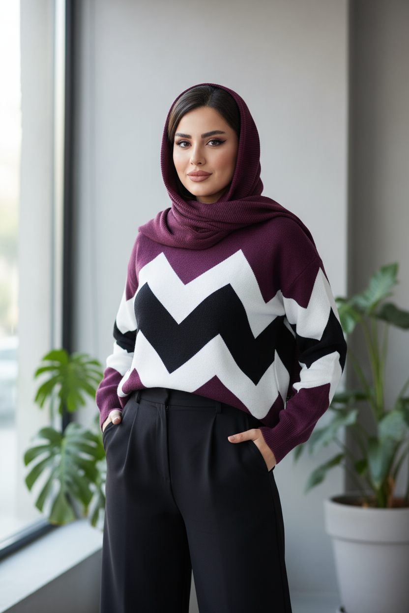 عکس و نمای اصلی بافت قواره دار بنفش