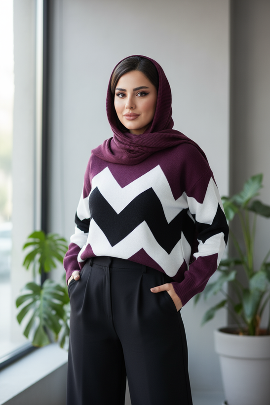 عکس و نمای اصلی بافت قواره دار بنفش