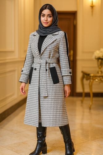 پالتو زنانه شیک مدل پیچازی گرم و راحت مناسب زمستان