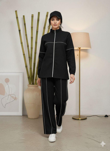 ست سوییشرت و شلوار زنانه مشکی