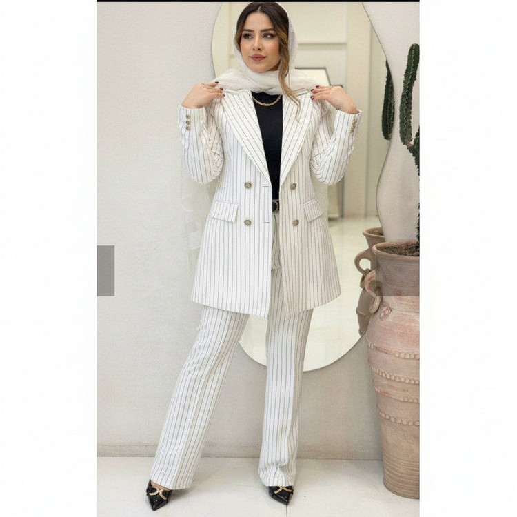 مانتو شلوار اداری دیپلمات سفید