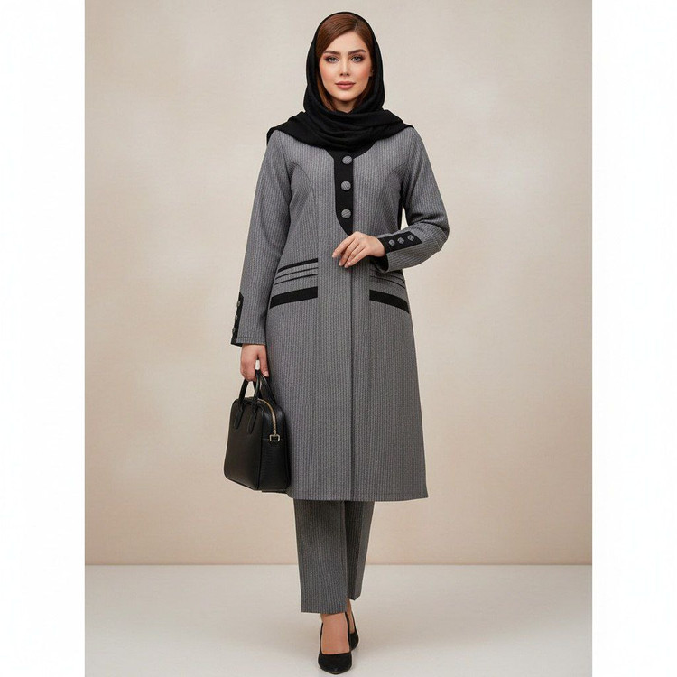 مانتو شلوار زنانه دیپلمات شیک و رسمی مناسب استایل اداری