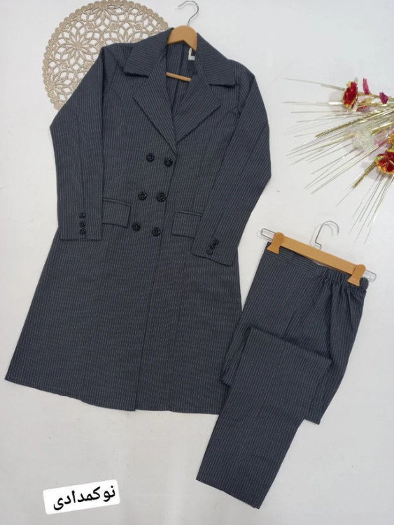 مانتو شلوار اداری دیپلمات نوک مدادی مناسب استفاده روزانه در محیط اداری