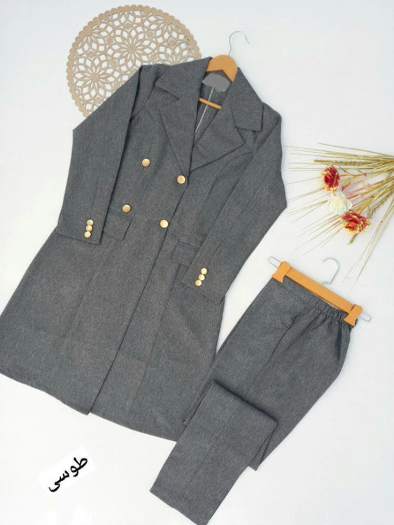 مانتو شلوار اداری ساده مناسب محیط کار