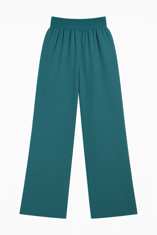 شلوار بافت زنانه سبز با طراحی راحت و مناسب استایل روزمره