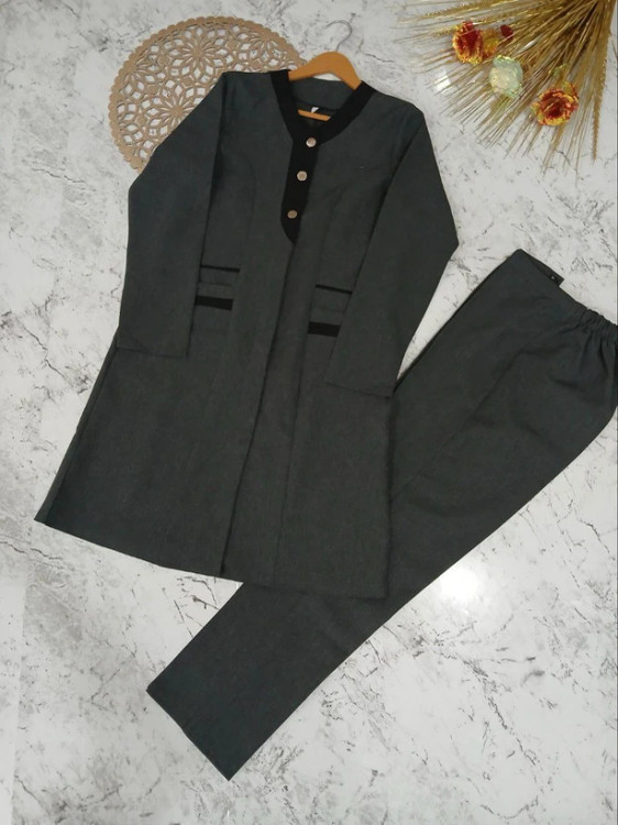 ست مانتو شلوار زنانه اداری ترکیبی شیک مناسب بانوان شاغل