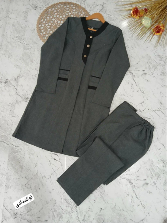 مانتو شلوار اداری زنانه ترکیبی شیک و راحت مناسب استایل رسمی