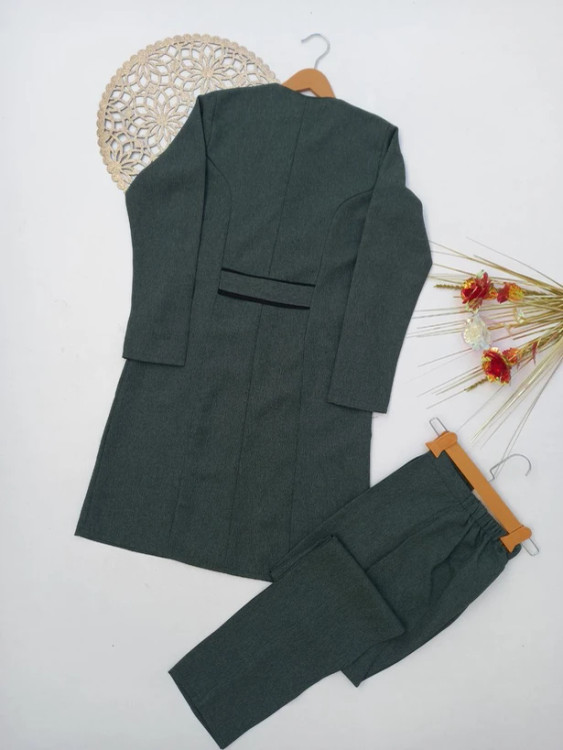 ست مانتو شلوار زنانه اداری ترکیبی جدید و شیک مناسب محیط کاری