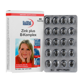 کپسول زینک پلاس ب کمپلکس یوروویتال 40 عددی