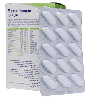 بسته 60 عددی قرص منتال انرژی Eurho Vital