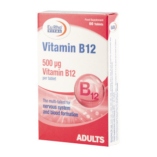 قرص ویتامین B12 یوروویتال 60 عددی