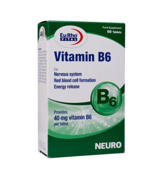 قرص ویتامین B6 یوروویتال ۶۰ عددی – مکمل کاهش استرس و تقویت اعصاب