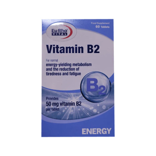 قرص ویتامین B2 یوروویتال 50 میلی گرم 60 عددی