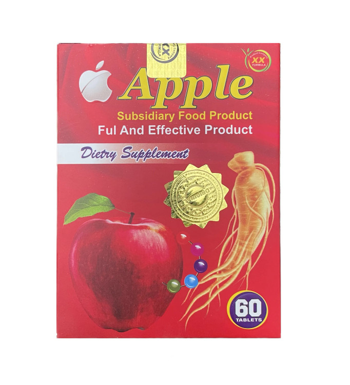 قرص چاقی اپل قرمز (Apple Red) اصل آمریکا ۶۰ عددی