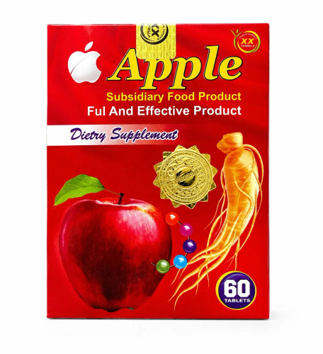 قرص چاقی اپل قرمز (Apple Red) اصل آمریکا ۶۰ عددی