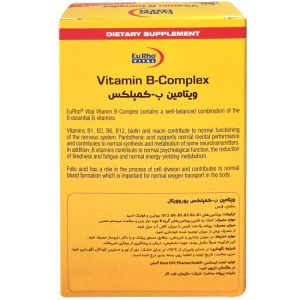 قرص ویتامین ب کمپلکس یوروویتال 60 عددی با ویتامین‌های گروه B و فولیک اسید، حمایت از سلامت مغز و اعصاب، مناسب بزرگسال و کودک، ساخت آلمان