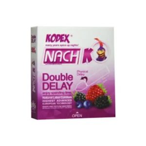 کاندوم 2 برابر تاخیری ناچ کدکس مدل Double Delay بسته 3 عددی