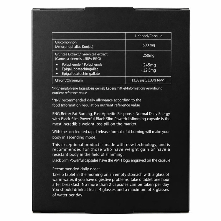 قرص لاغری بلک اسلیم پاور فول اصل | کاهش وزن سریع و طبیعی BLACK SLIM POWERFUL - Image 2