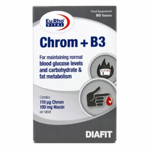 قرص Chrom + B3 یوروویتال بسته 60 عددی